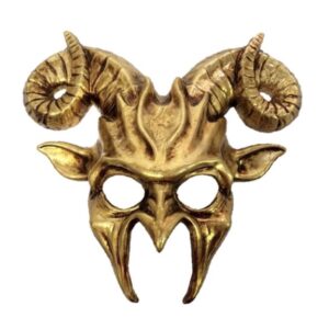 Adult Goat Half Mask - Gold