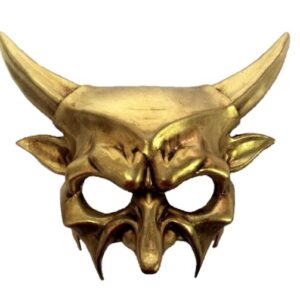 Adult Devil Half Mask - Gold